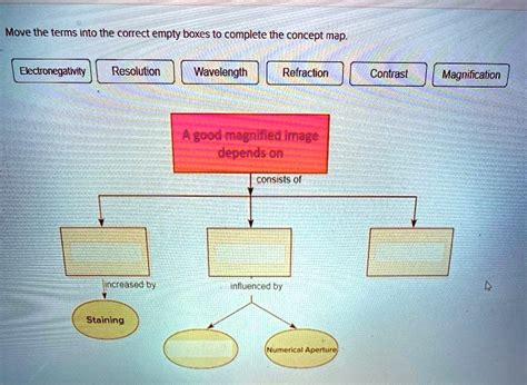 SOLVED: Move the terms into the correct empty boxes to complete the ...