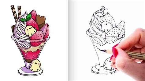 how to draw a realistic ice cream sundae - colemaninstastartgrillstove