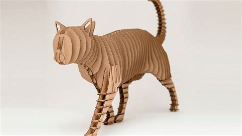 Cardboard Cat - YouTube