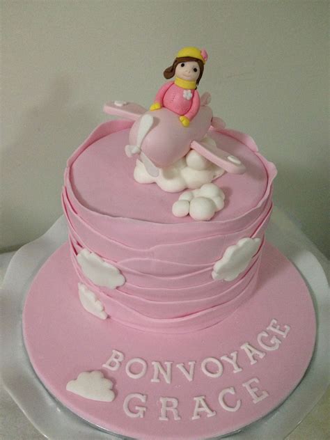 Cute airplane cake, Pink airplane, Bon Voyage Cake | Bon voyage cake, Airplane cake, Star cakes