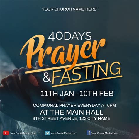 Copy of prayer and fasting poster | PosterMyWall