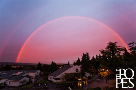 Rainbow at Sunset in Seattle - The Popes