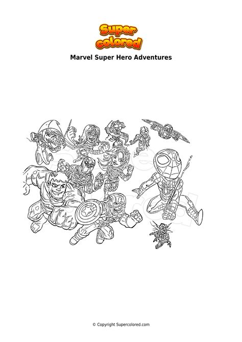 Coloring page Marvel Super Hero Adventures - Supercolored.com