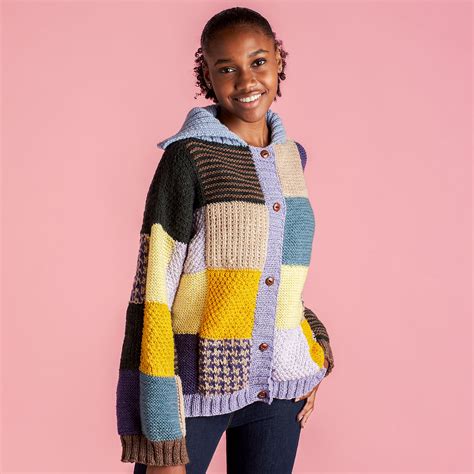 Knitting Patterns Galore - Patchwork Cardigan