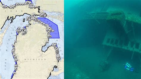 Michigan Shipwrecks Find And Dive Interactive Map - Gambaran