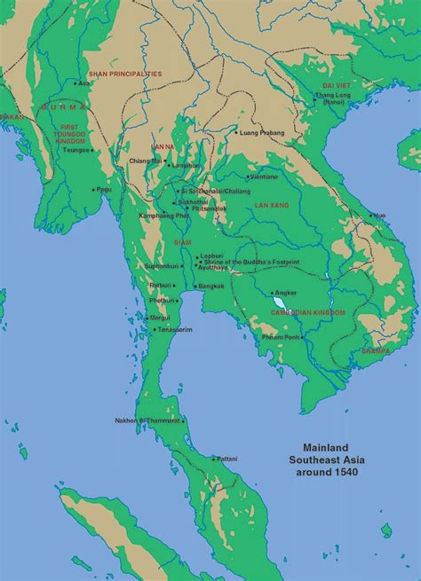 The Kingdom of Siam: The Art of Central Thailand | India world map, Siam, Map