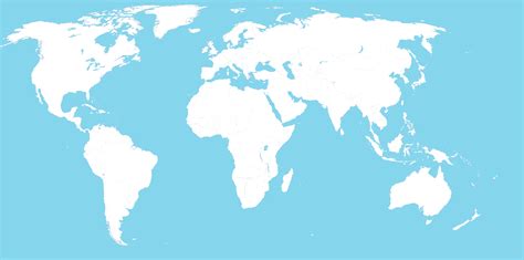 Image - Large blank world map with oceans in blue.png | Alternative History | FANDOM powered by ...
