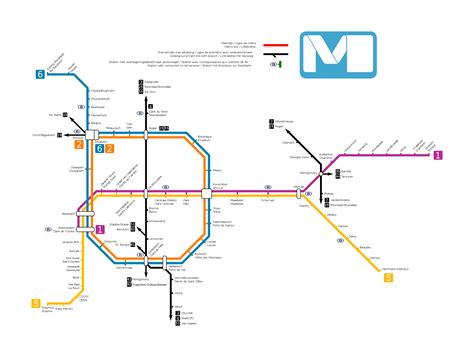 Plan du métro de Bruxelles