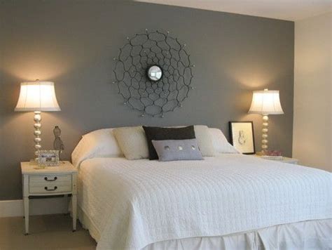 Love the gray and white. Very crisp and clean. | Bed without headboard, Bedroom makeover ...