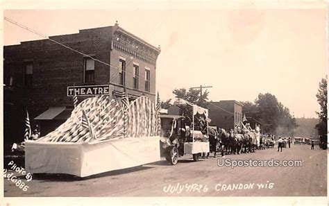 Parade July 4, 1926 - Crandon, Wisconsin WI Postcard | OldPostcards.com