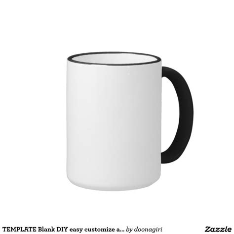 TEMPLATE Blank DIY easy customize add TEXT PHOTO Classic White Coffee Mug | White coffee mugs ...