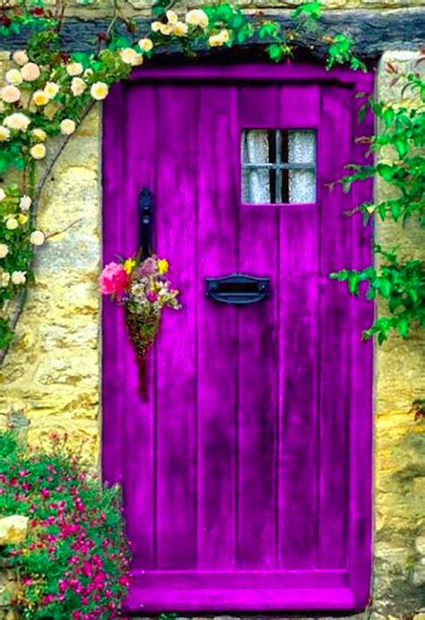 What's through the purple door? • original source not found | Purple door, Beautiful doors, Doors