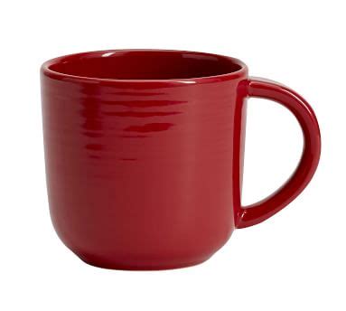 Joshua Stoneware Mugs, Set of 4 - Red | Pottery Barn