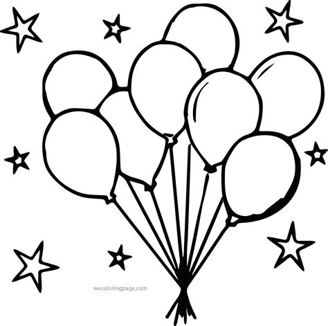 ️Birthday Balloons Coloring Pages Free Download| Gambr.co