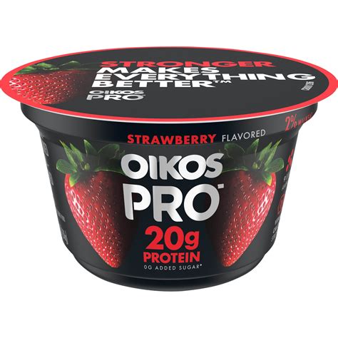 Oikos Pro Strawberry Yogurt-Cultured Ultra-Filtered Milk, 5.3 Oz. - Walmart.com