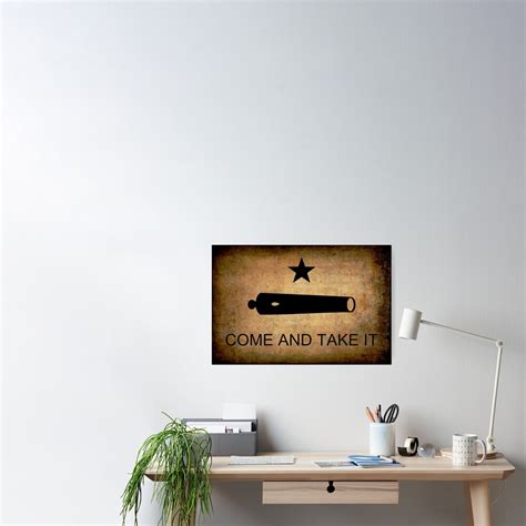 "Texas 'Come and Take It' Cannon Flag" Poster for Sale by Daniel-Hagerman | Redbubble