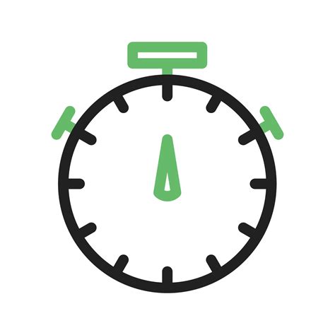 Stopwatch Line Green and Black Icon 9692576 Vector Art at Vecteezy