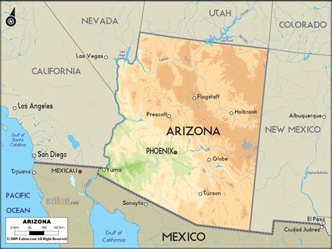 Map of Arizona - TravelsFinders.Com