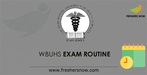 WBUHS Exam Routine 2022 PDF (Out) - UG, PG Time Table