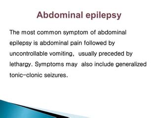 Abdominal epilepsy | PPT