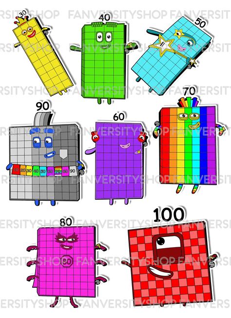 Numberblocks Magnetic Set 1 to 100 and Multiplication Dry - Etsy Hong Kong