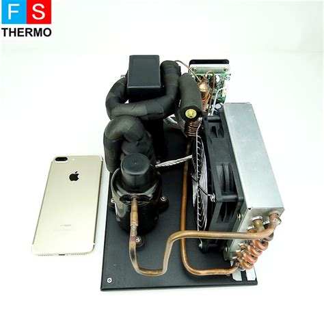 chiller parts dc 12v 24v micro refrigeration system water chiller module unit with mini R134a ...