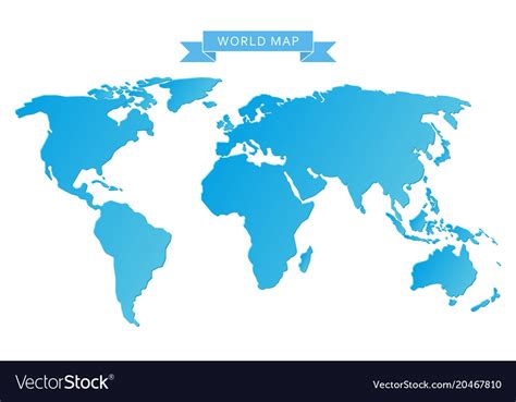 Blue world map Royalty Free Vector Image - VectorStock