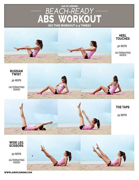 Beach-Ready Abs Workout - Jar Of Lemons