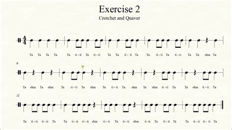 Rhythm Exercises to improve your sight reading skills - YouTube