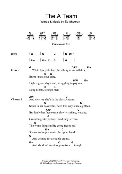 Ed Sheeran - The A Team at Stanton's Sheet Music