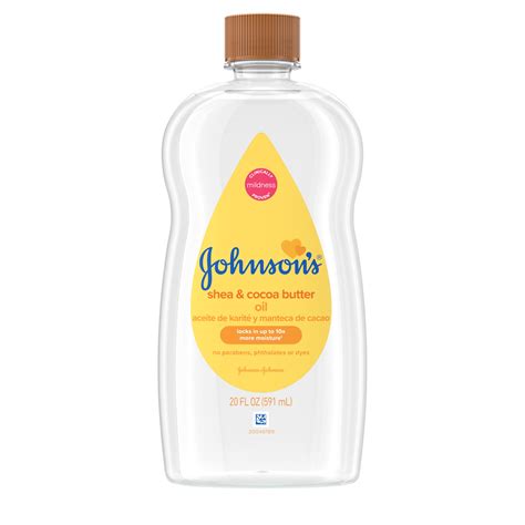 Johnson's Baby Oil with Shea & Cocoa Butter, 20 fl. oz - Walmart.com - Walmart.com