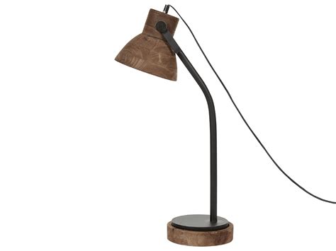 Mango Wood Desk Lamp Dark KOLAR | ex Factury at Fair Price - Right to Return within 100 days