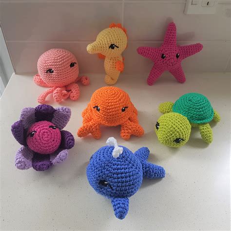 23 Free Crochet Patterns Sea Creatures Crochet Animal Patterns | Images ...