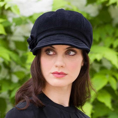 Ladies Newsboy Hat - Black | Downton Abbey Style