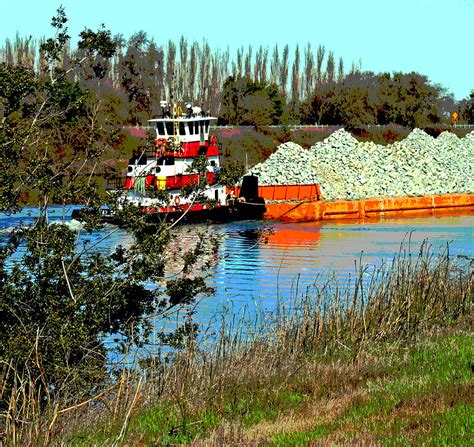 Levee Repair along Steamboat Slough Photograph by Joseph Coulombe