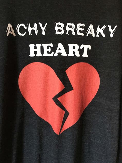 Achy Breaky Heart Black Americal Apparel tri blend track T | Etsy