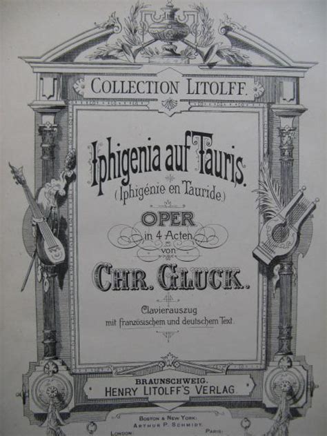 GLUCK C. W. Iphigénie en Tauride Opera Chant Piano by GLUCK C. W ...