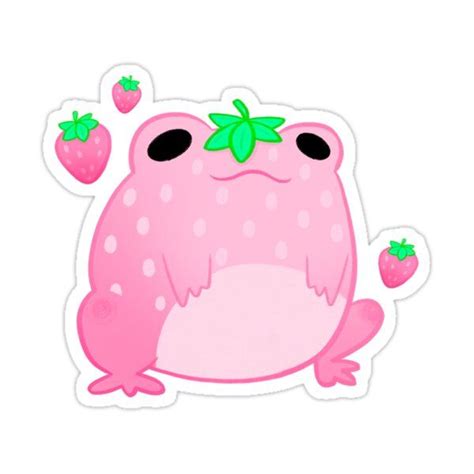 "Strawberry frog" Sticker for Sale by Wixend | Frog drawing, Cute tumblr wallpaper, Frog art