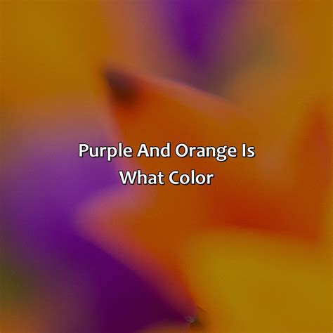 Purple And Orange Is What Color - colorscombo.com