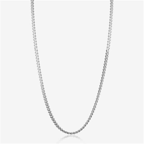 Silver 18 Solid Curb Chain | Warren James