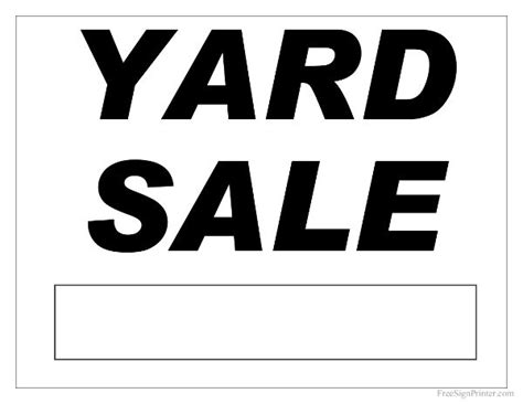 Free Printable Yard Sale Sign | Yard sale, Yard sale signs, Yard