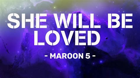 Maroon 5 - She Will Be Loved ( Lyric Video ) Poker Face, Under The ...