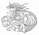 Princess Celestia Free Line Art By Lady Cybercat On DeviantArt  sketch template