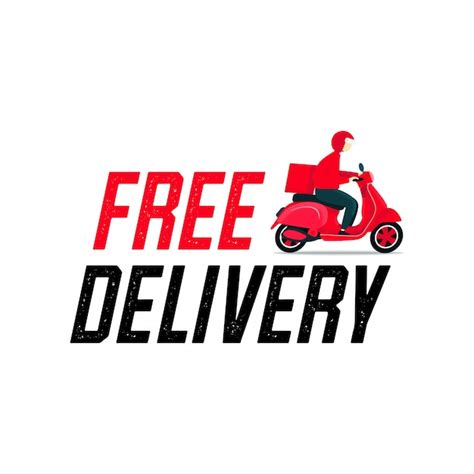 Premium Vector | Free delivery man riding a scooter.