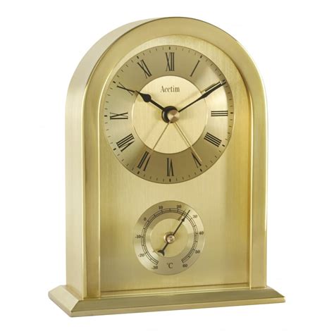 Acctim Gold Finish Battery Alarm Mantle Clock Highgrove 36068