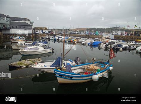 Falmouth Harbour, Falmouth Cornwall, England, August 24th 2022, a view of the harbour Stock ...