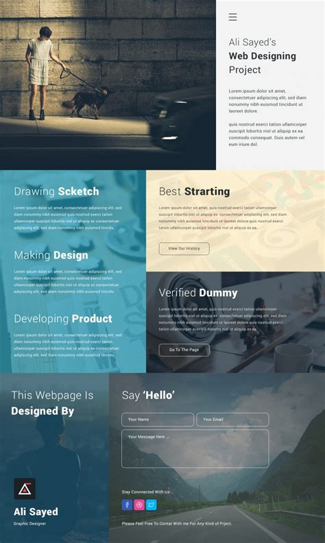 Free Creative Corporate Website Design Template PSD at FreePSD.cc