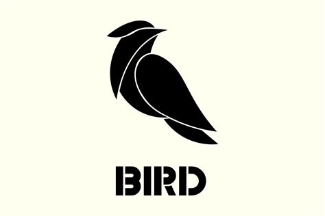 Logo Black and White - Bird Graphic by RANartLabs · Creative Fabrica