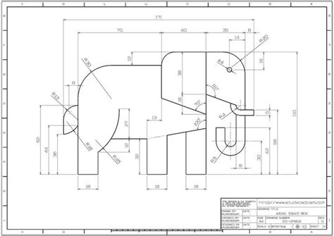 Learning drawings> 2D practice drawings> AutoCAD practice drawing - 804 ...