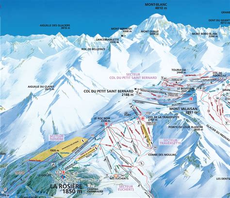 La Rosière Piste Map | J2Ski